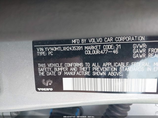 2017 VOLVO S60 YV140MTLXH2435391 Photo 8