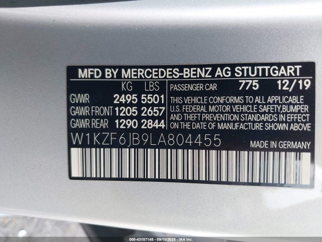 W1KZF6JB9LA804455 Mercedes-Benz m276