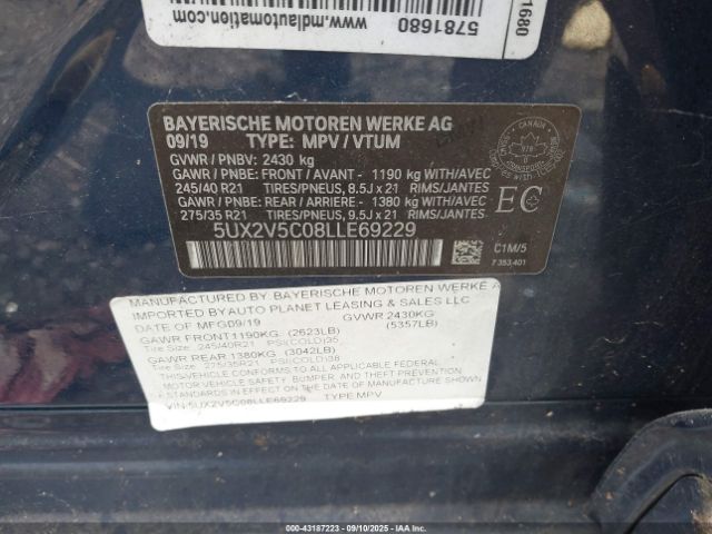 2020 BMW X4 5UX2V5C08LLE69229 Photo 8