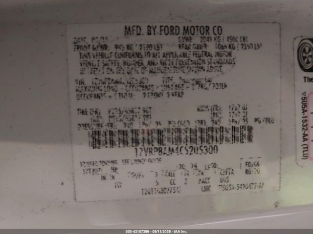 2012 FORD MUSTANG 1ZVBP8AM4C5205300 Photo 8