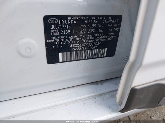 KMHC05LHXKU035034 Hyundai 2019