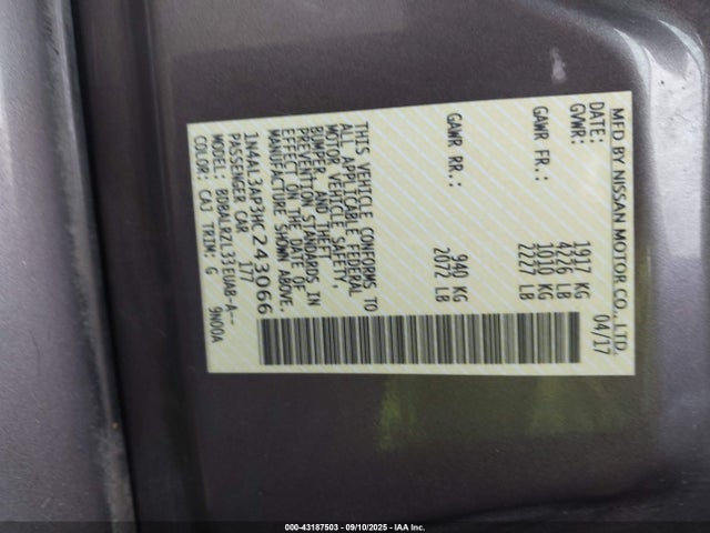 1N4AL3AP3HC243066 Nissan 2017