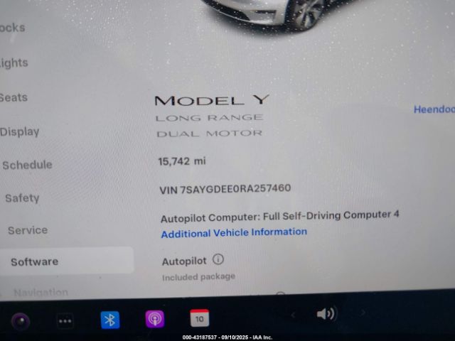 2024 TESLA MODEL Y 7SAYGDEE0RA257460 Photo 6