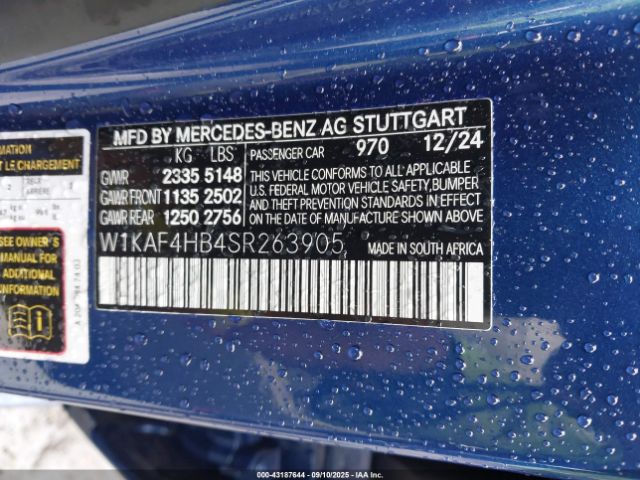 2025 MERCEDES-BENZ C 300 W1KAF4HB4SR263905 Photo 8