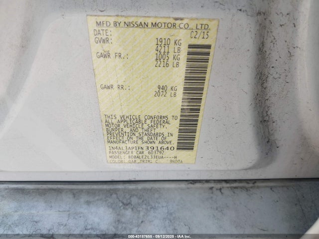 Nissan 2015 2015 1N4AL3AP1FN391640 Image 9