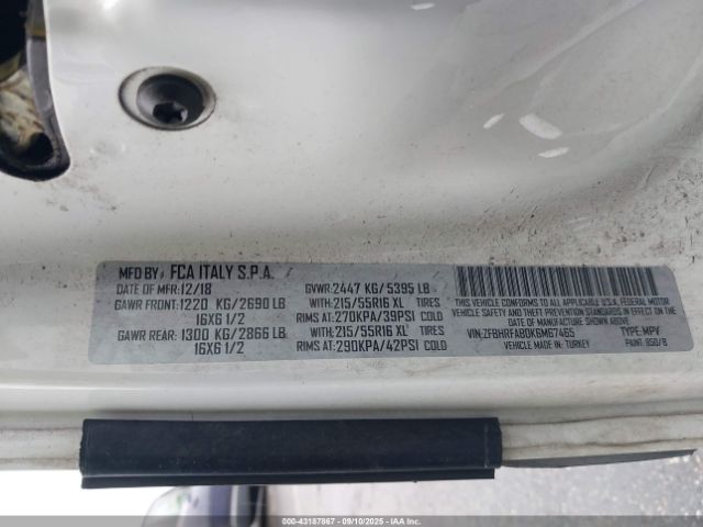 2019 RAM PROMASTER CITY ZFBHRFAB0K6M67465 Photo 8