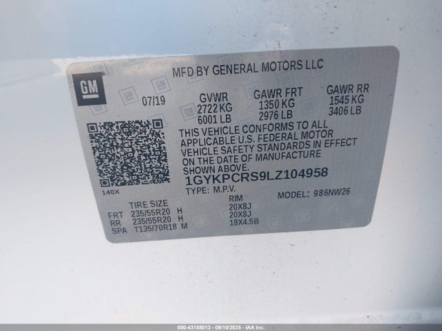 2020 CADILLAC XT6 1GYKPCRS9LZ104958 Photo 8