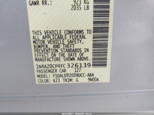 Nissan 2015 2015 1N4AZ0CP4FC326139 Image 9