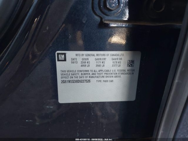 2013 CADILLAC XTS 2G61N5S38D9227526 Photo 8