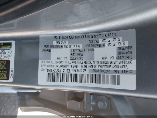 3MYDLBZV8GY141113 Scion p5v