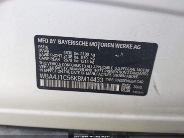 2019 BMW 430I GRAN COUPE WBA4J1C56KBM14433 Photo 8