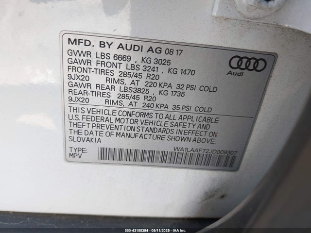 2018 AUDI Q7 WA1LAAF72JD009307 Photo 8