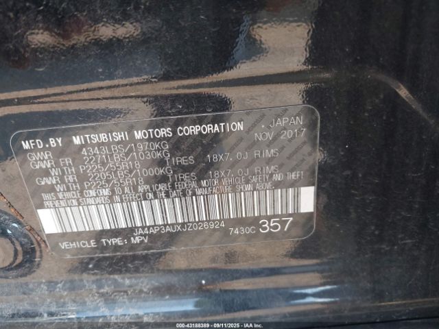 2018 MITSUBISHI OUTLANDER SPORT JA4AP3AUXJZ026924 Photo 8