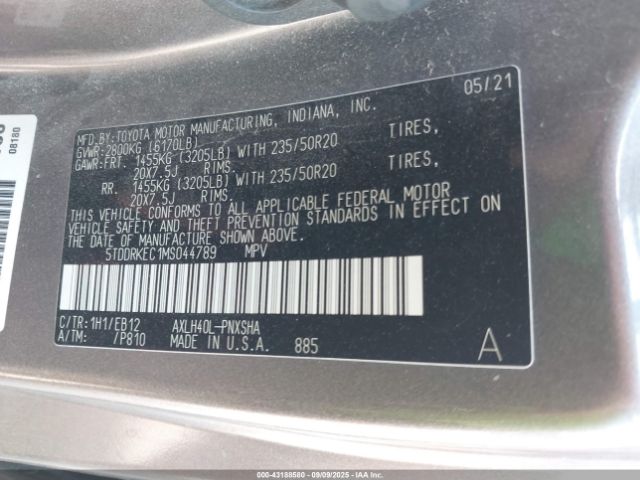 2021 TOYOTA SIENNA 5TDDRKEC1MS044789 Photo 8