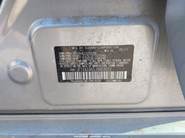 Subaru dib 2018 JF1VA1A65J9803031 Image 9