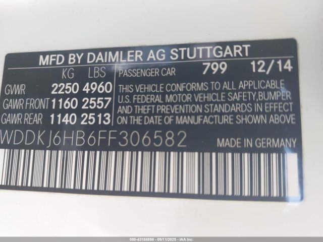 2015 MERCEDES-BENZ E 400 WDDKJ6HB6FF306582 Photo 8