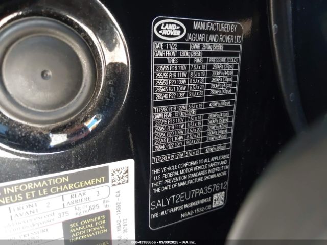 2023 LAND ROVER RANGE ROVER VELAR SALYT2EU7PA357612 Photo 8