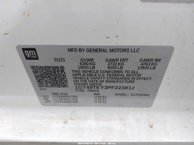 GMC l5p 2023 1GT49TEY3PF223812 Image 8