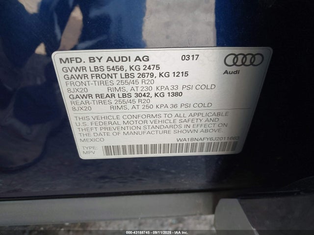 2018 AUDI Q5 WA1BNAFY6J2011663 Photo 8