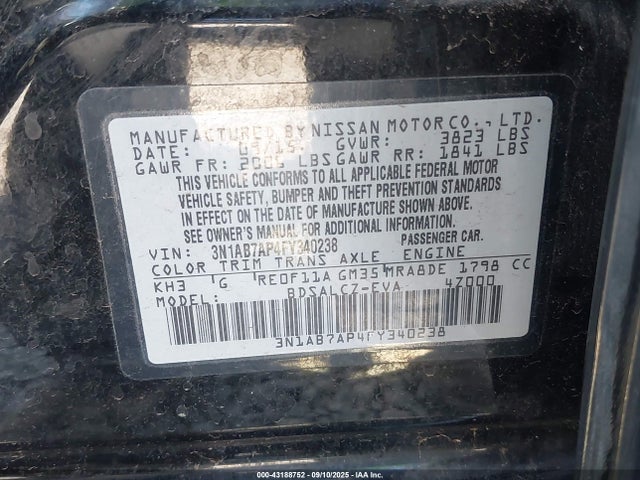 Nissan Sentra 2015 3N1AB7AP4FY340238 Image 9