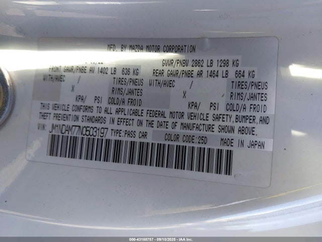 Mazda pe 2022 JM1NDAM77N0503197 Image 9