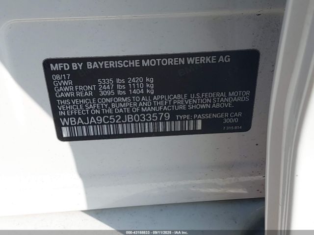 2018 BMW 530E WBAJA9C52JB033579 Photo 8