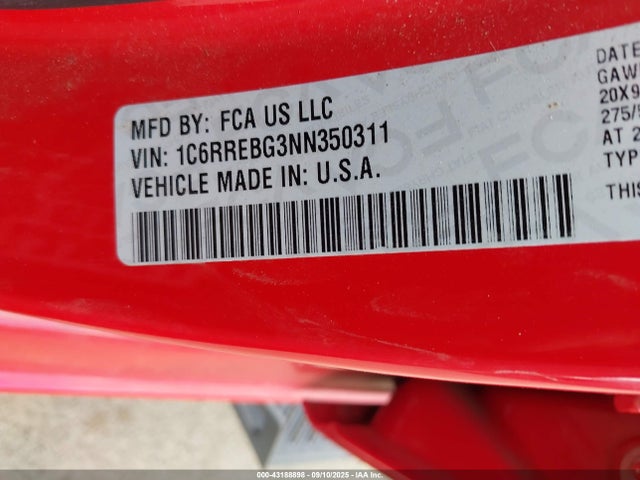 1C6RREBG3NN350311 RAM 1500