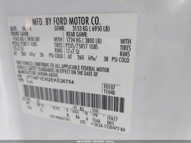 Ford 2014 2014 1FTMF1EM2EKE26754 Image 9