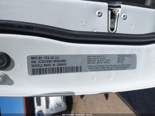 Dodge Charger 2021 2C3CDXBG1MH624903 Image 9