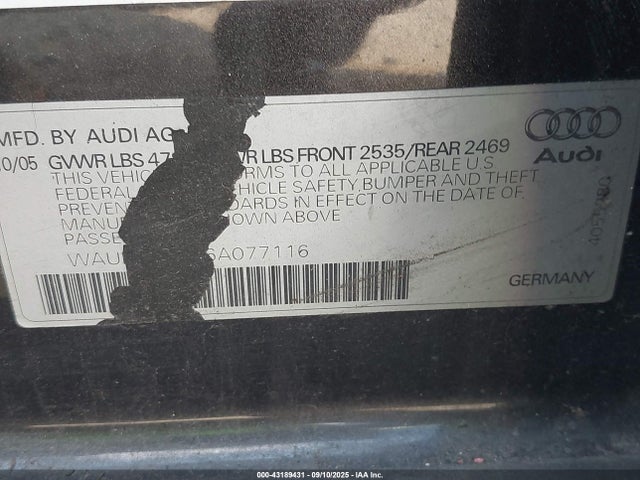 2006 AUDI A3 WAUKD78P76A077116 Photo 8