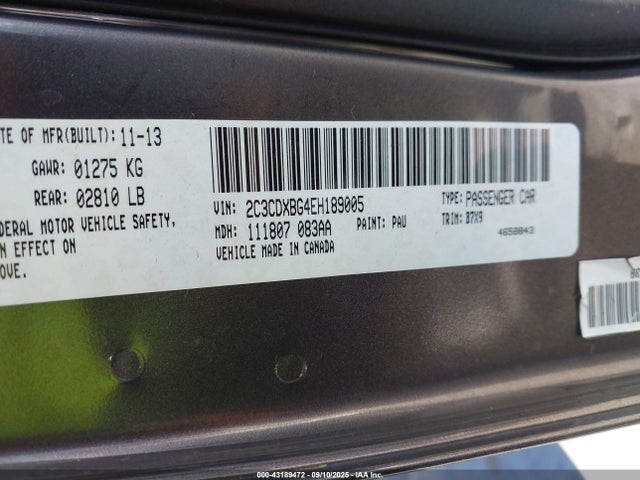 Dodge Charger 2014 2C3CDXBG4EH189005 Image 9