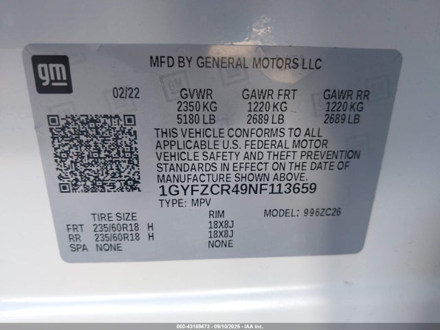 2022 CADILLAC XT4 1GYFZCR49NF113659 Photo 8