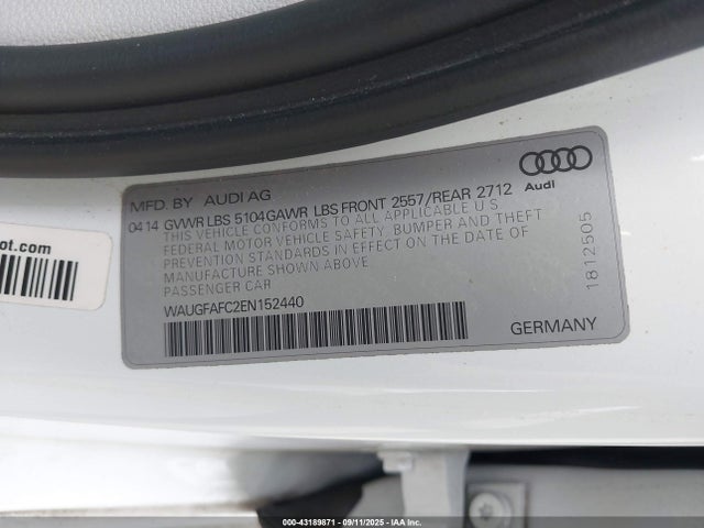 WAUGFAFC2EN152440 Audi 2.0t