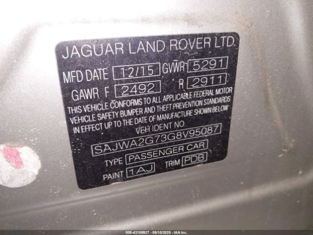 2016 JAGUAR XJ SAJWA2G73G8V95087 Photo 8