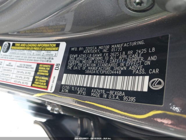 Lexus a25a-fxs, 3nm 2023 58ADA1C13PU034448 Image 9