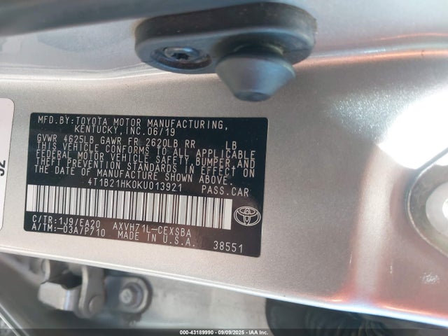 4T1B21HK0KU013921 Toyota a25a-fxs port+direct