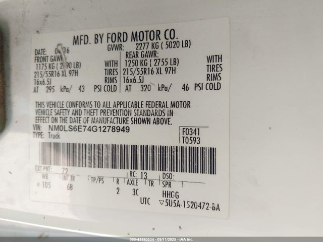 Ford 2016 2016 NM0LS6E74G1278949 Image 9