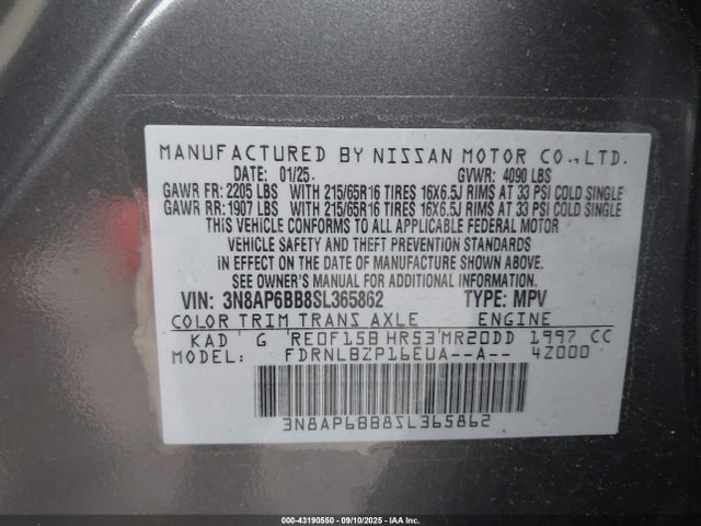 Nissan kicks mpv 2025 3N8AP6BB8SL365862 Image 9