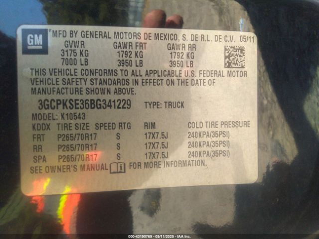 2011 CHEVROLET SILVERADO 1500 3GCPKSE36BG341229 Photo 8