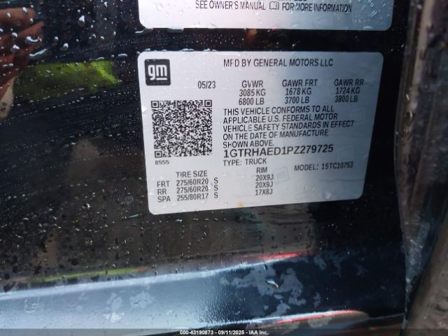 2023 GMC SIERRA 1500 1GTRHAED1PZ279725 Photo 8