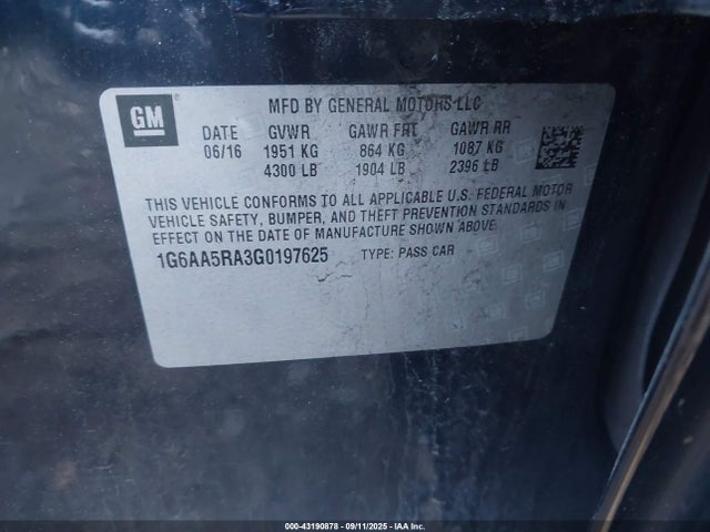 2016 CADILLAC ATS 1G6AA5RA3G0197625 Photo 8