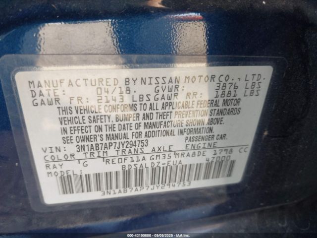 2018 NISSAN SENTRA 3N1AB7AP7JY294753 Photo 8