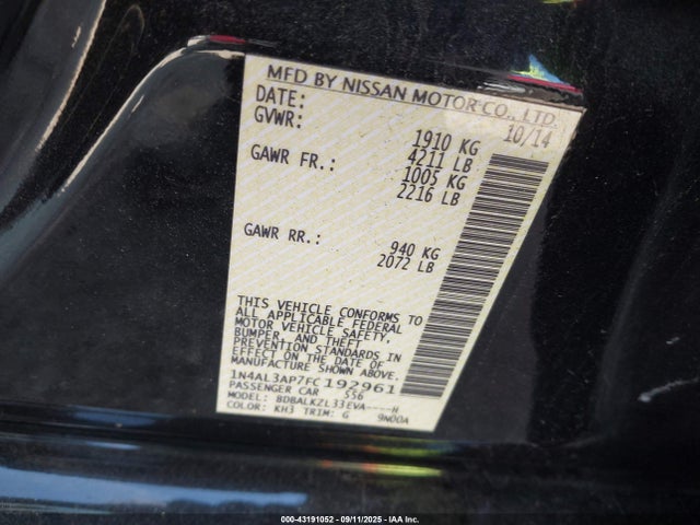 Nissan 2015 2015 1N4AL3AP7FC192961 Image 9