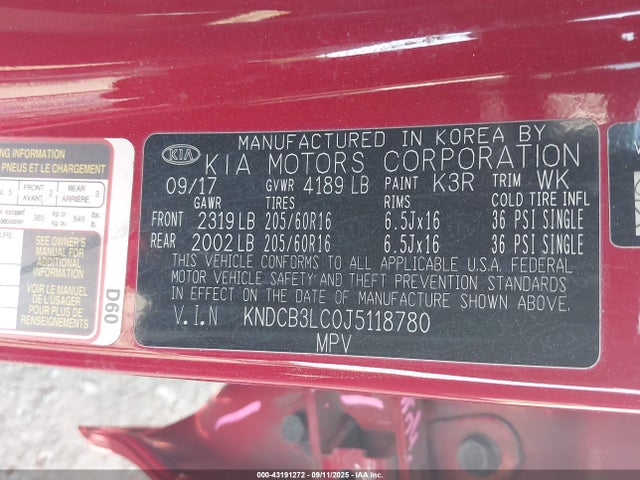 KIA gdi 2018 KNDCB3LC0J5118780 Image 9