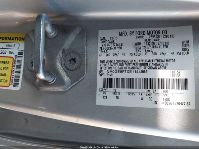 2014 FORD TRANSIT CONNECT NM0GE9F7XE1144985 Photo 8