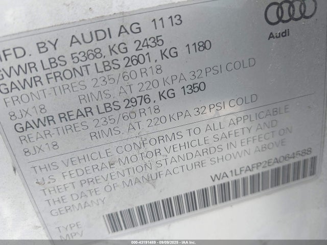2014 AUDI Q5 WA1LFAFP2EA064588 Photo 8
