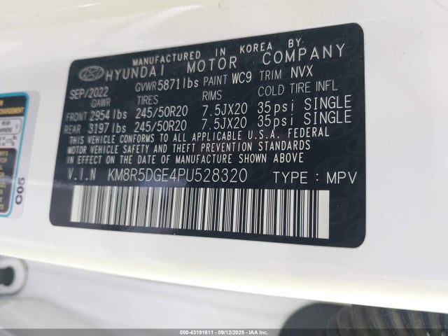Hyundai gdi lambda ii 2023 KM8R5DGE4PU528320 Image 9