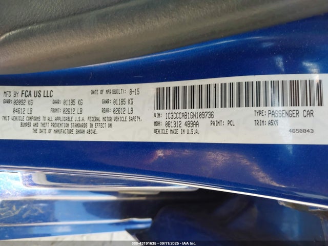 1C3CCCAB1GN109736 Chrysler 200