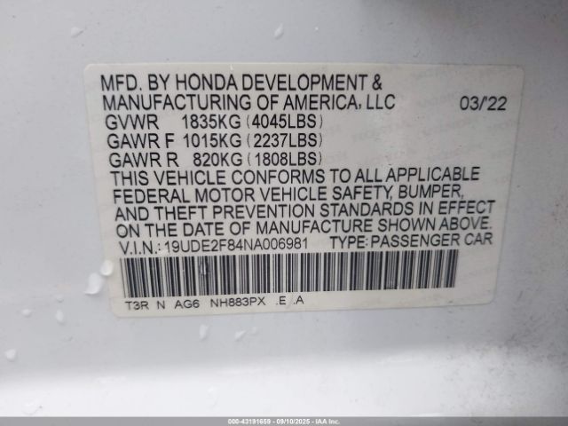 2022 ACURA ILX 19UDE2F84NA006981 Photo 8