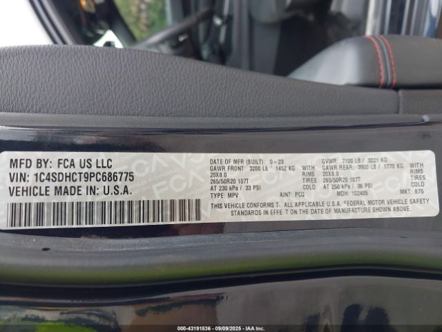 2023 DODGE DURANGO 1C4SDHCT9PC686775 Photo 8